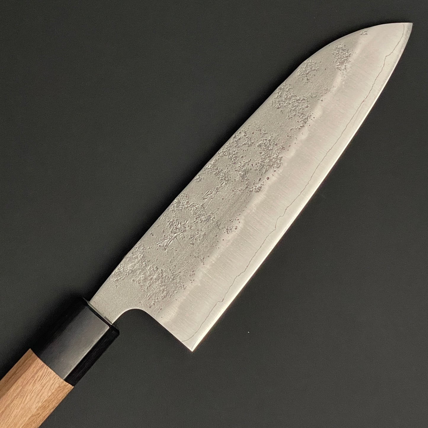 Santoku 165mm (6.5in) Ginsan Gingami (Silver No.3) Nashiji finish Double-Bevel