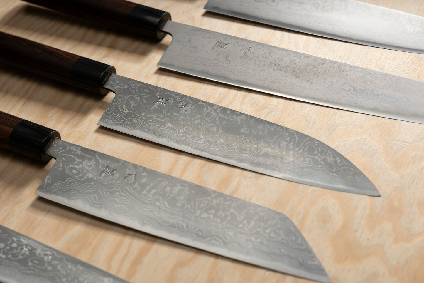 Japanese Damascus knives