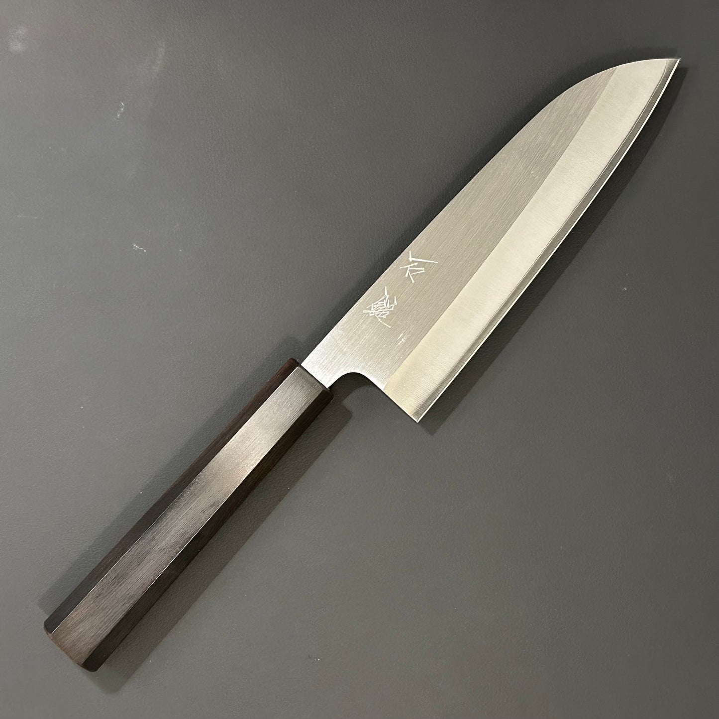 Santoku 165 mm (6.5 in) White#2 Stainless Clad