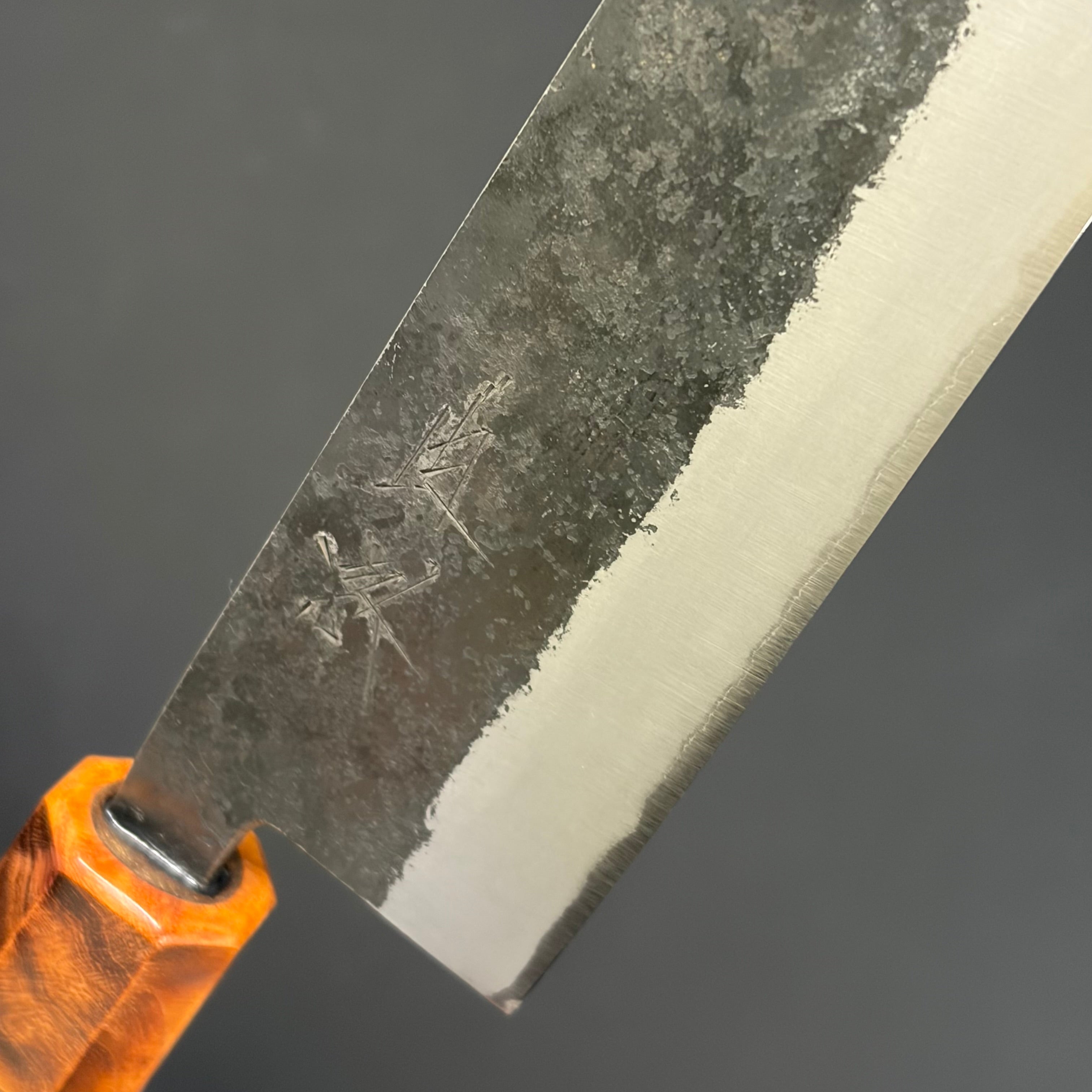 切付 180mm 青紙#2 ステン複合 – Yoshimune Knives Kyoto
