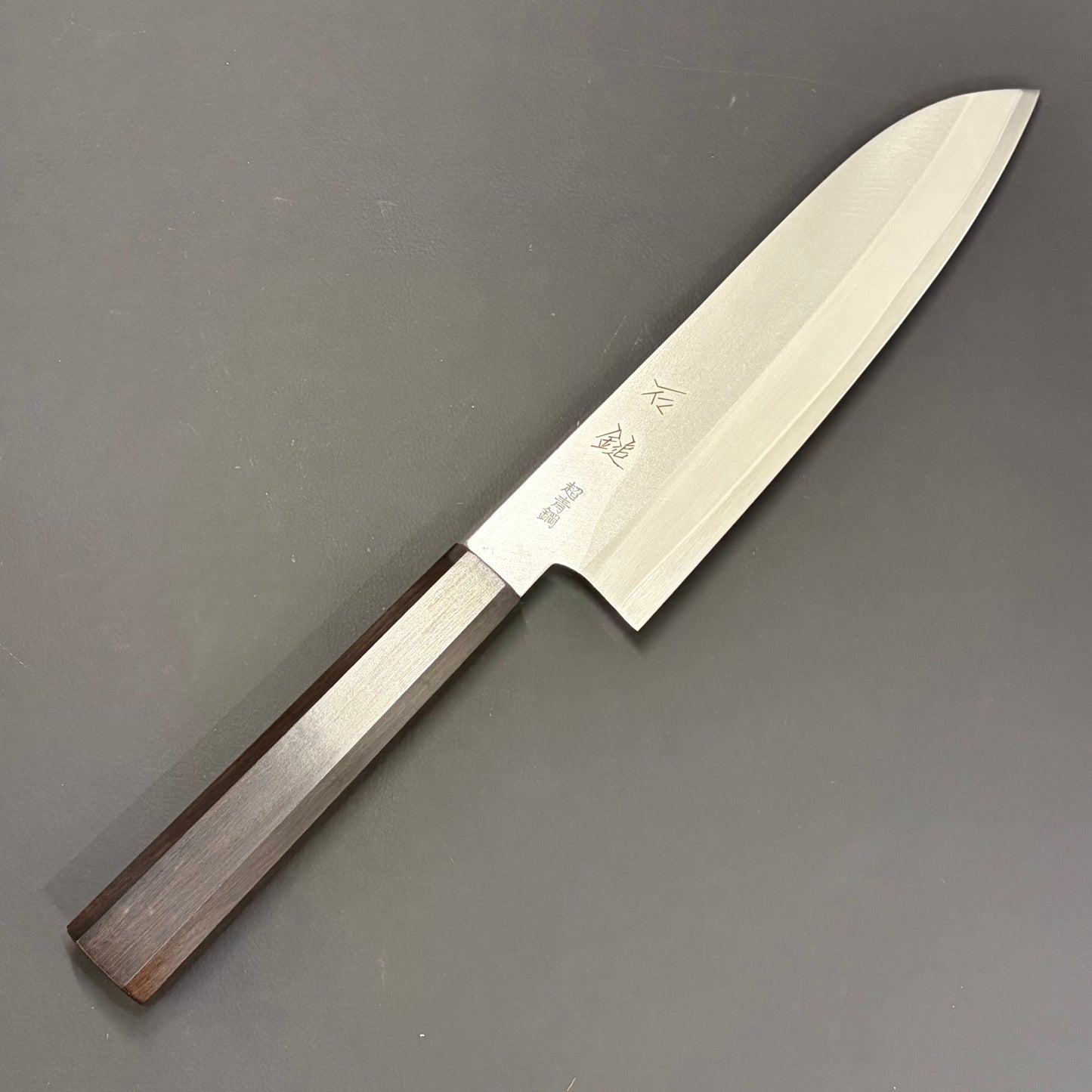 SC Santoku 180mm (7.1in) Blue#S Stainless Clad