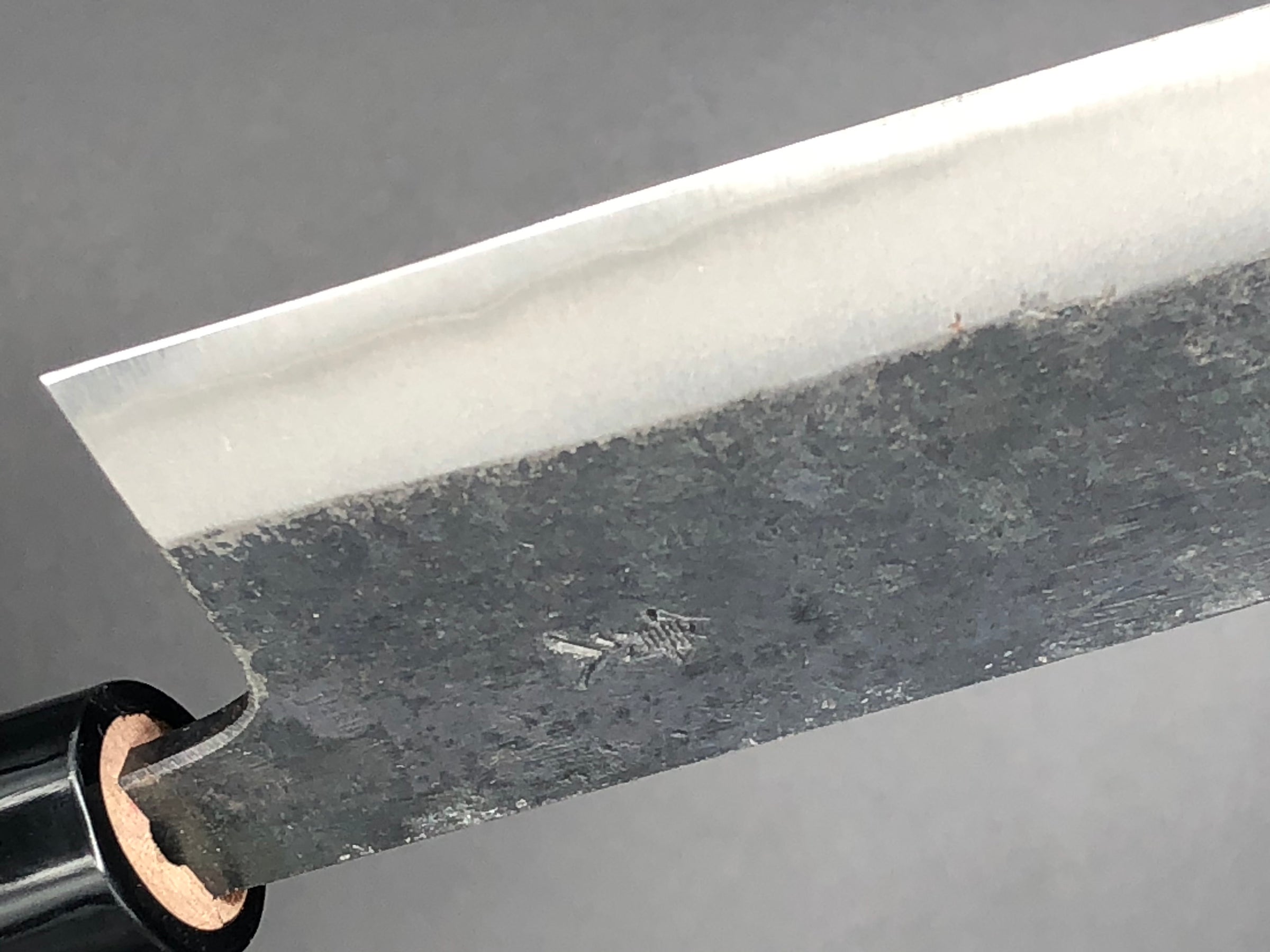 黒打ち捌き包丁 165mm 両刃 青紙スーパー 胡桃八角 日本製 徳蔵刃物 TOKUZO KNIVES t514 